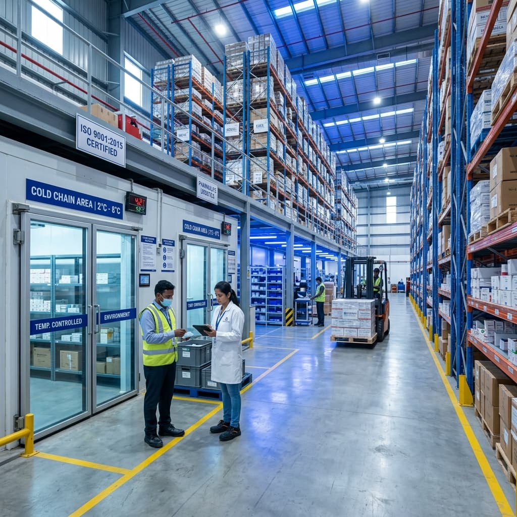Medbi Healthcare central pharmaceutical warehouse in Meerut, Uttar Pradesh